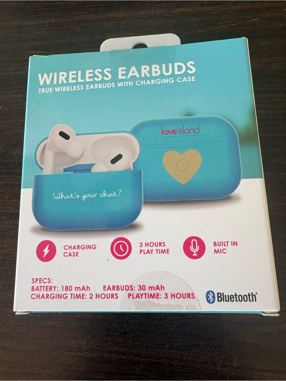 Wireless Earbuds with Charging Case - Teal Blue